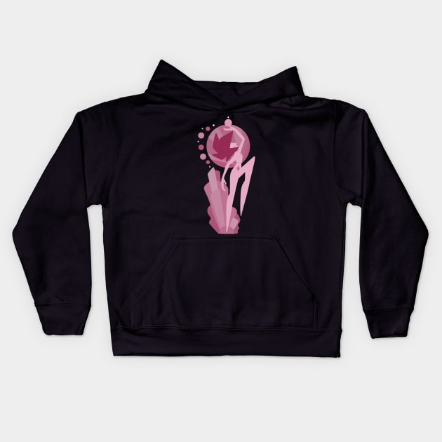 Diamond Authority - Pink Diamond Kids Hoodie by valentinahramov